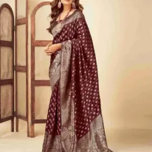 Jacquard Saree Timeless Grace Collection ( maroon, OS )