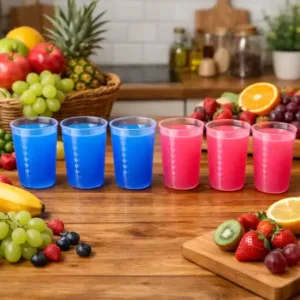Unbreakable Plastic Drinking Glasses Set of 6 | Reusable Lightweight Water & Juice Tumbler for Home, Kitchen & Parties ( default, OS )