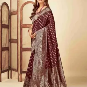 Jacquard Saree Timeless Grace Collection ( maroon, OS )