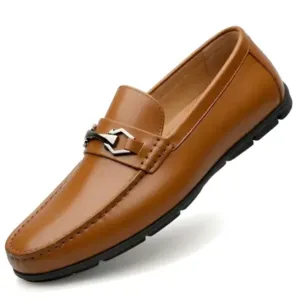 Latest Fashionable Loafers for Men & Boys | Casual Slip-On Shoes for Daily Wear | Soft Sole Comfortable Driving Shoes for All Day Comfort ( Tan, 9 )