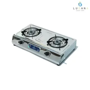 LUBANA S203 VS2 Model 2 Burner Stainless Steel Gas Stove | Manual Ignition | Alloy Aluminium Burner |Nylon Skid-proof Legs | ISI Certified ( default, Standard )