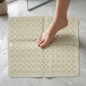 Anti-Slip Bath Mat with Suction Cups (1 Pc, 53x53 Cm) ( default, OS )