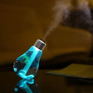 USB Air Freshener Bulb Humidifier with LED Night Light Cool Mist Ultrasonic Aroma Diffuser for Car Home Office ( default, Standard )