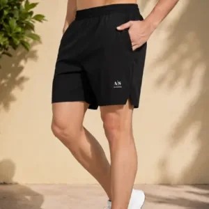 Men's Solid Lycra Cotton Capri Shorts – Stretchable Casual Half Pants for Daily Wear, Gym, Running & Lounge Wear ( black, M )
