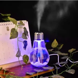 USB Air Freshener Bulb Humidifier with LED Night Light Cool Mist Ultrasonic Aroma Diffuser for Car Home Office ( default, Standard )