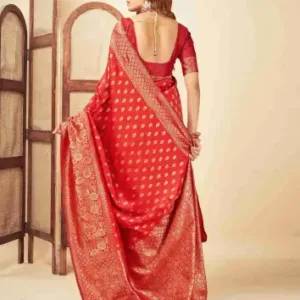 Jacquard Saree Timeless Grace Collection ( red, OS )