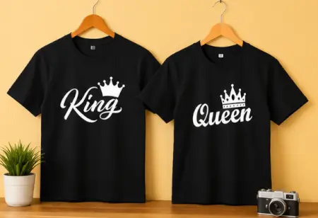Y1WJhzgYmgir5aMVaDfh6V27yfOzQ1Q8YQe3cJgr-3.webp King Queen Couple T-Shirt Set – Printed Cotton Blend Matching T-Shirts for Men & Women (Pack of 2) ( default, MEN - XXL/ WOMEN - XXL )