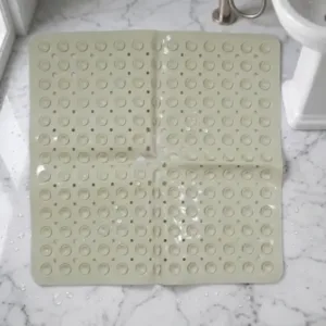 Anti-Slip Bath Mat with Suction Cups (1 Pc, 53x53 Cm) ( default, OS )