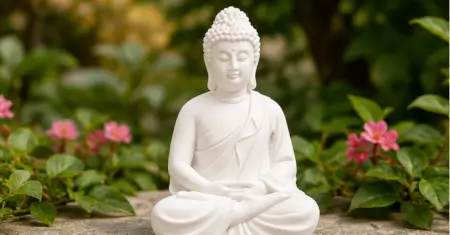 o8pTJsecbmYwaIZwrWMEZFknnZl4YLIKeKa2MTH6.webp Meditation Buddha Idol – Resin Buddha Statue for Home Décor, Office, Living Room, Meditation & Spiritual Decoration ( white, OS )
