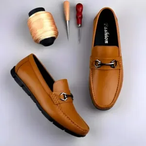 Latest Fashionable Loafers for Men & Boys | Casual Slip-On Shoes for Daily Wear | Soft Sole Comfortable Driving Shoes for All Day Comfort ( Tan, 7 )