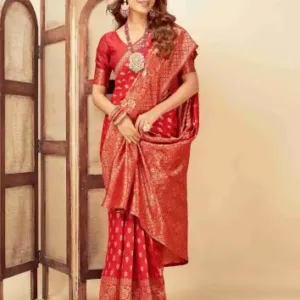Jacquard Saree Timeless Grace Collection ( red, OS )