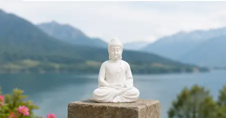 xDHJ3Oa2EA49f0qXUMmAmvBkxT8UHjcde6fPXnU7.webp Meditation Buddha Idol – Resin Buddha Statue for Home Décor, Office, Living Room, Meditation & Spiritual Decoration ( white, OS )